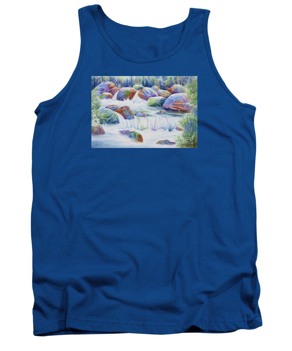 Waterfall Tank Top featuring the painting Nature's Jewel by Deborah Ronglien