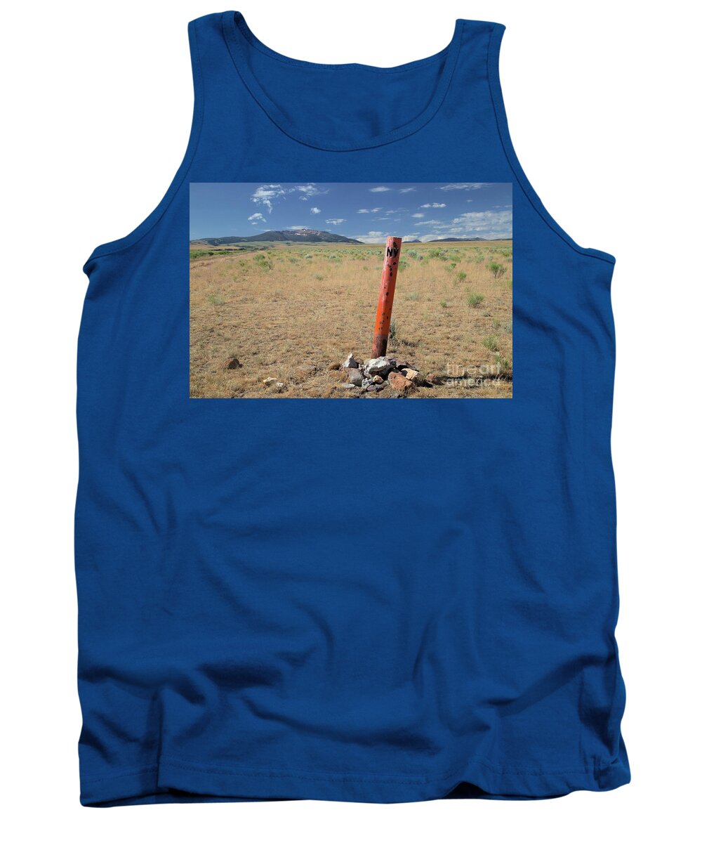 Nevada Tank Top featuring the photograph Nevada State Line by Roxie Crouch