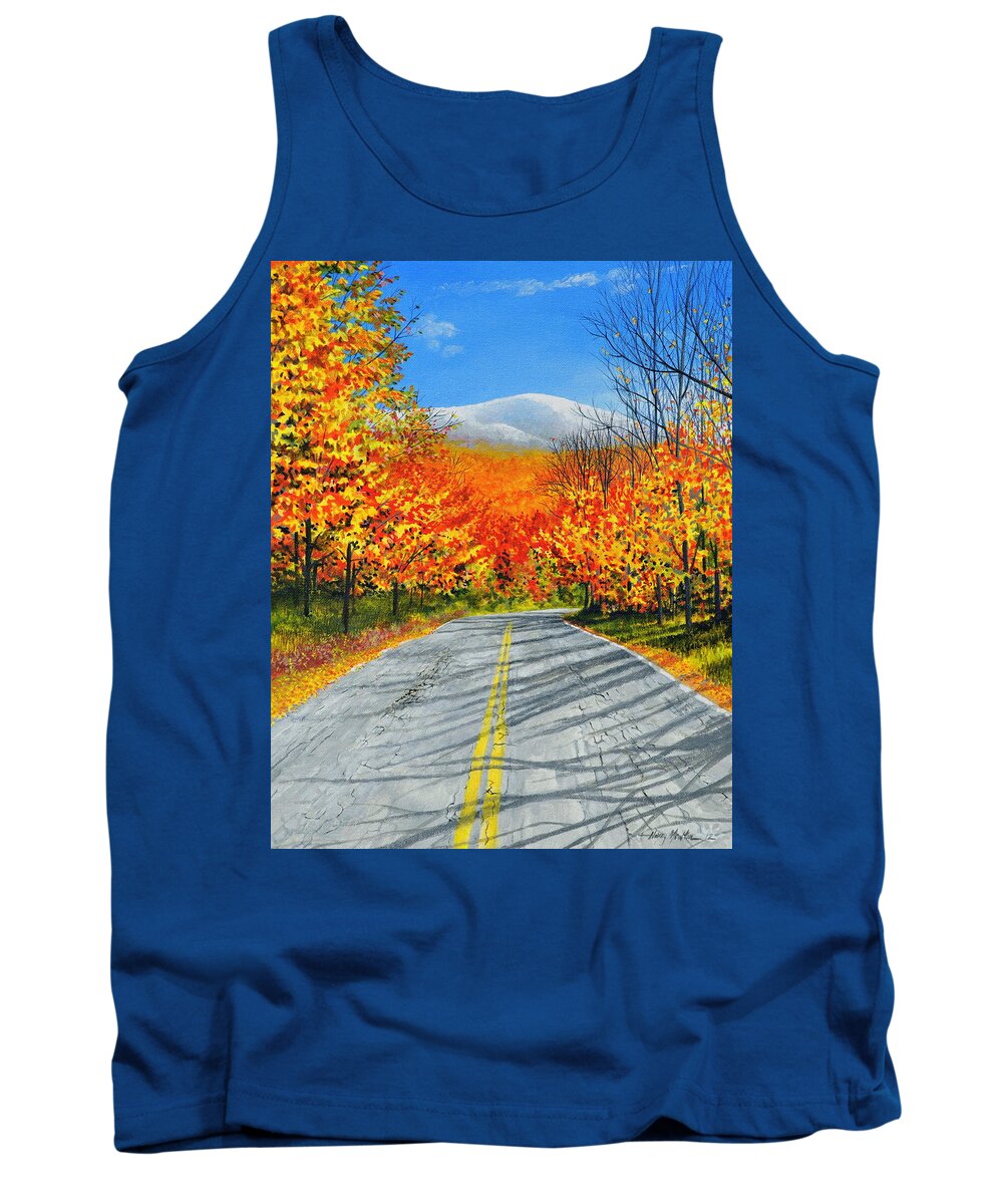 Road Tank Top featuring the painting New Hampshire by Harry Moulton