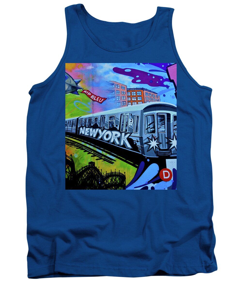 New York Train Tank Top featuring the photograph New York Train by Joan Reese