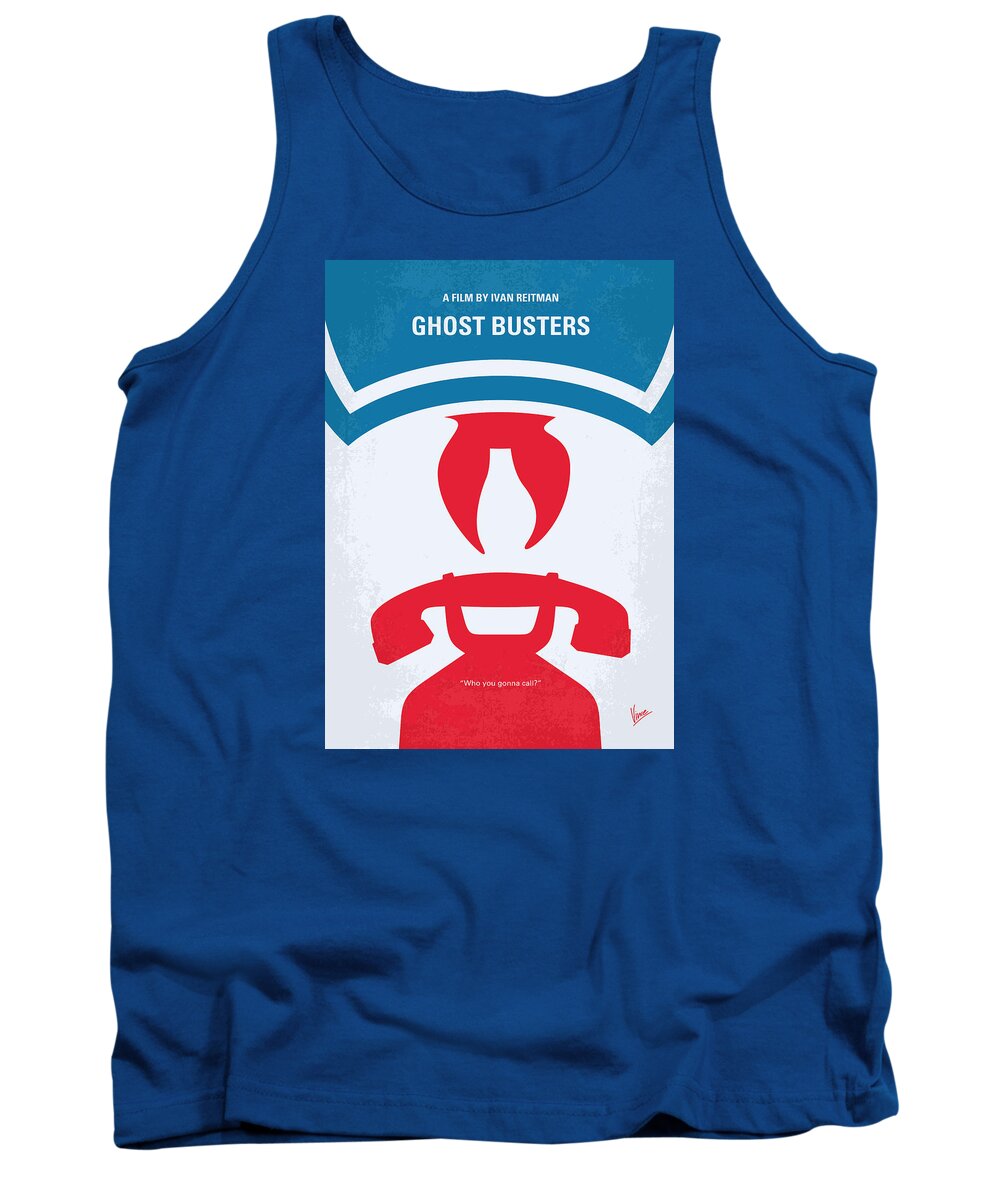 Ghost Tank Top featuring the digital art No104 My Ghostbusters minimal movie poster by Chungkong Art