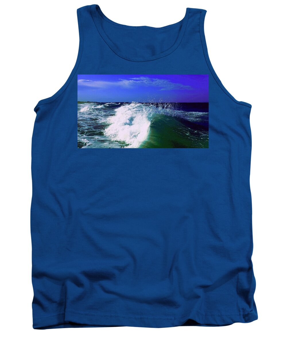 Wave Tank Top featuring the photograph Ocean Wave by Vicki Lewis