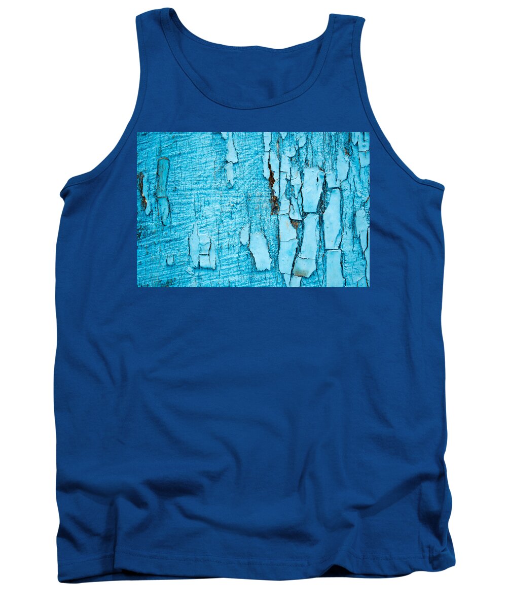 Abstract Tank Top featuring the photograph Old Blue Wood by John Williams