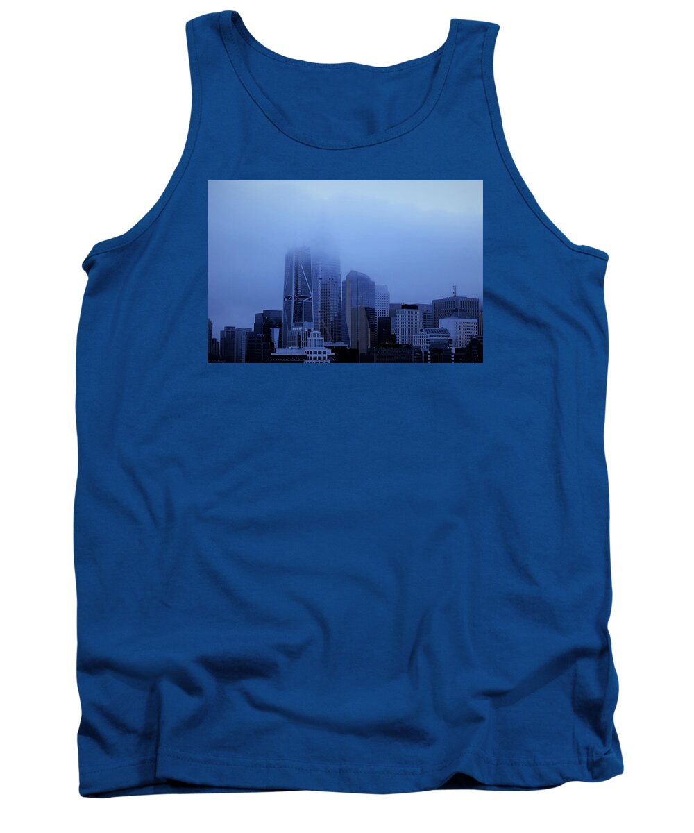 Blue Tank Top featuring the photograph Over the Fog by Maria Aduke Alabi