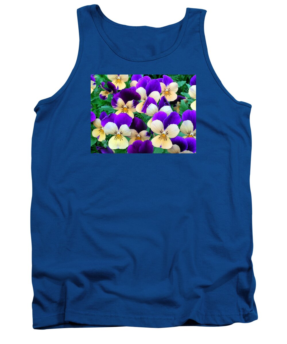 Pansies Tank Top featuring the photograph Pansies by Sandy Taylor