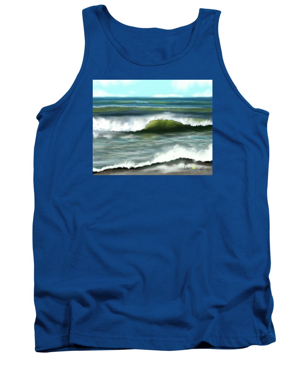 Surf Tank Top featuring the digital art Perfect Day by Dawn Harrell