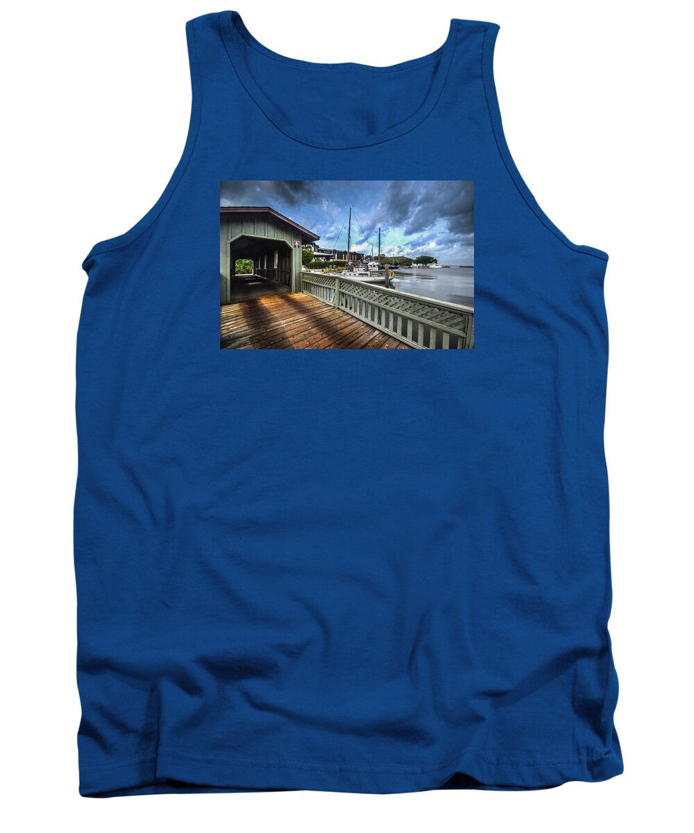Fairhope Tank Top featuring the photograph Point Clear Bridge by Michael Thomas