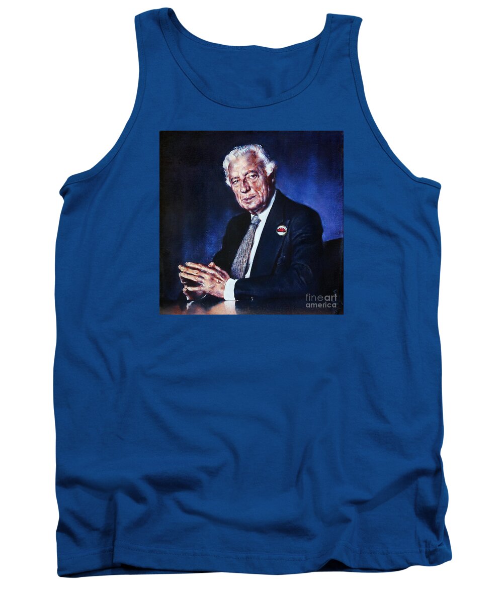 Portrait Tank Top featuring the painting Portrait of Gianni Agnelli by Ritchard Rodriguez