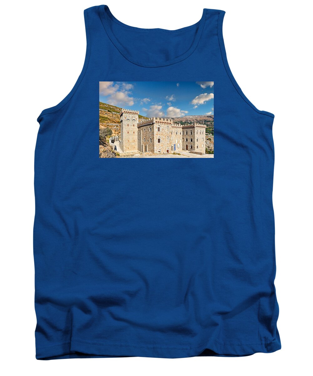 Saint Tank Top featuring the photograph Saint Marina in Andros island - Greece by Constantinos Iliopoulos