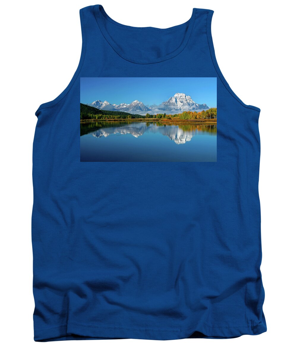 Oxbow Bend Tank Top featuring the photograph Serenity by Ronnie And Frances Howard