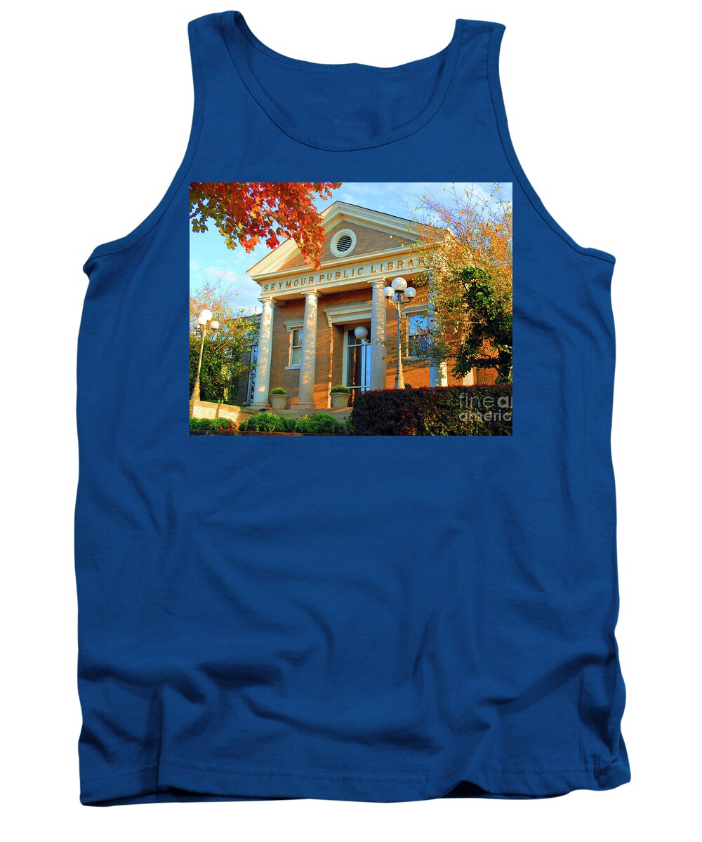 Seymour Tank Top featuring the photograph Seymour Public Library by Jost Houk