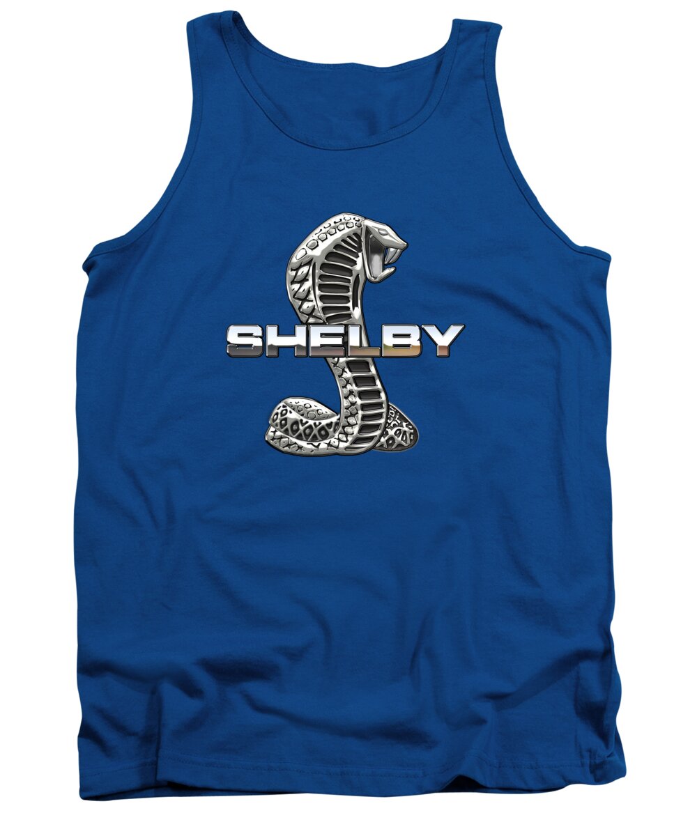  'auto Badges' Collection By Serge Averbukh Tank Top featuring the photograph Shelby Cobra - 3D Badge by Serge Averbukh