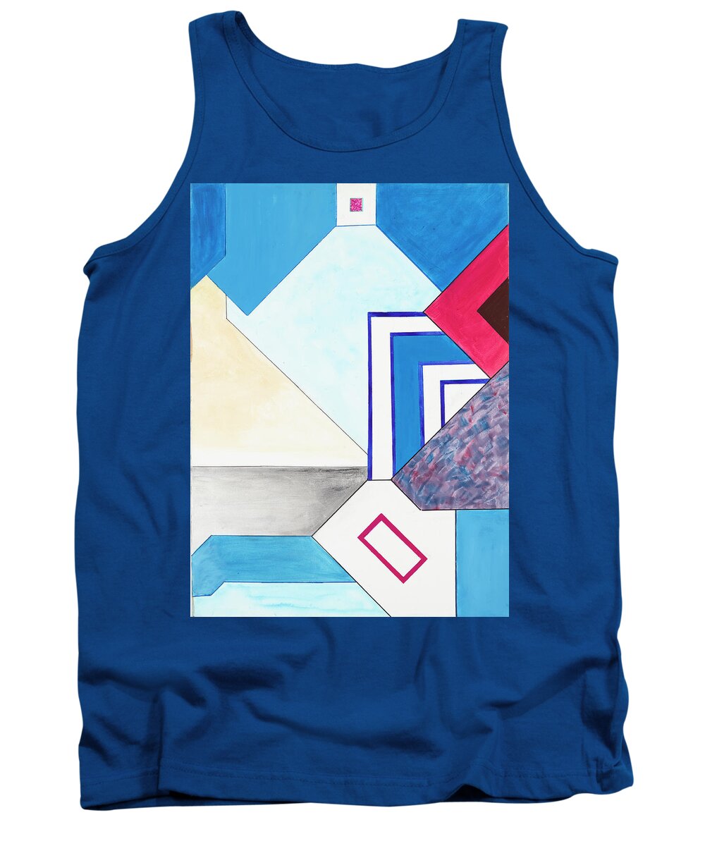 Abstract Tank Top featuring the painting Sinfonia dell eternita - Part 5 by Willy Wiedmann