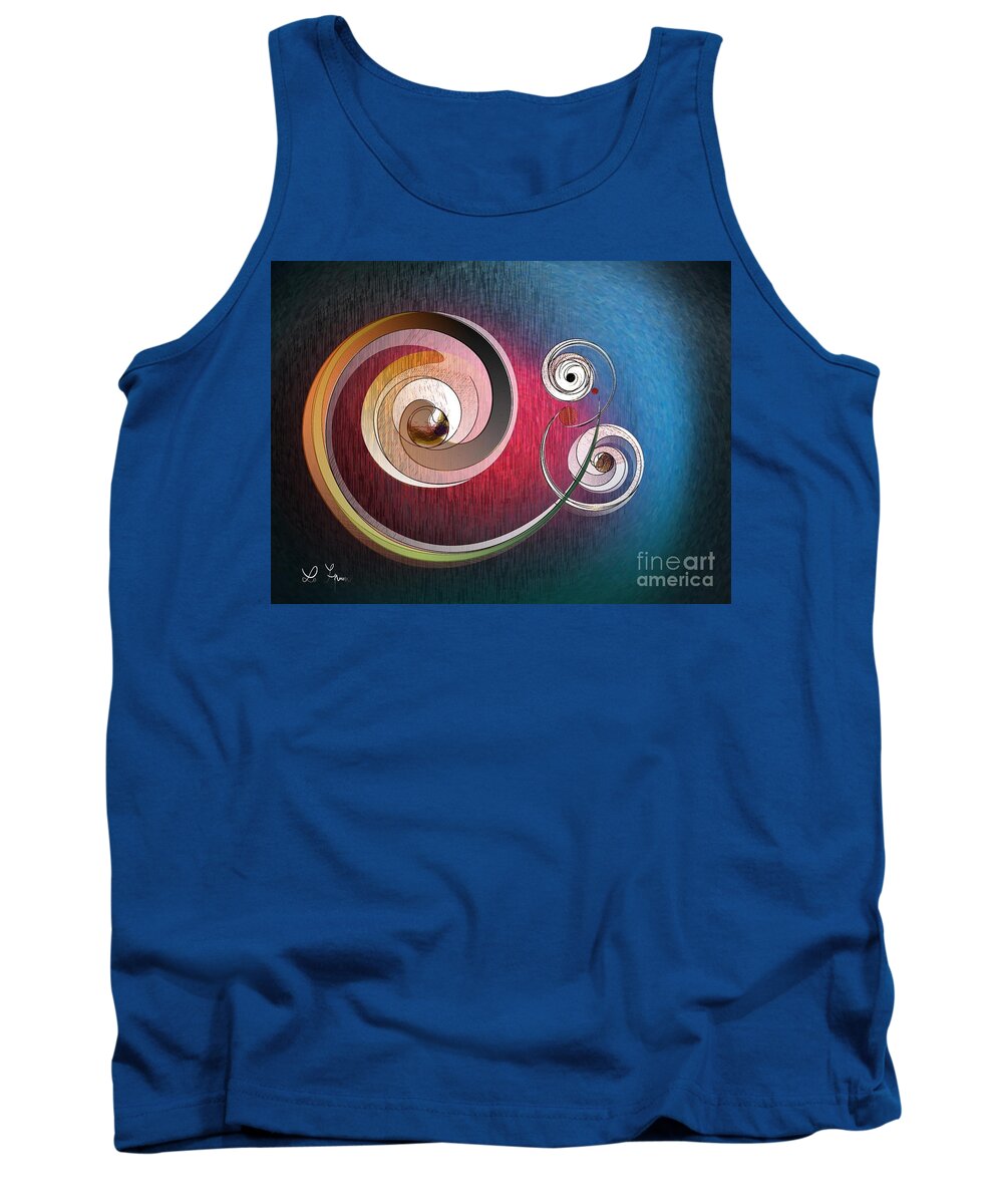 Spin Tank Top featuring the digital art Spin by Leo Symon