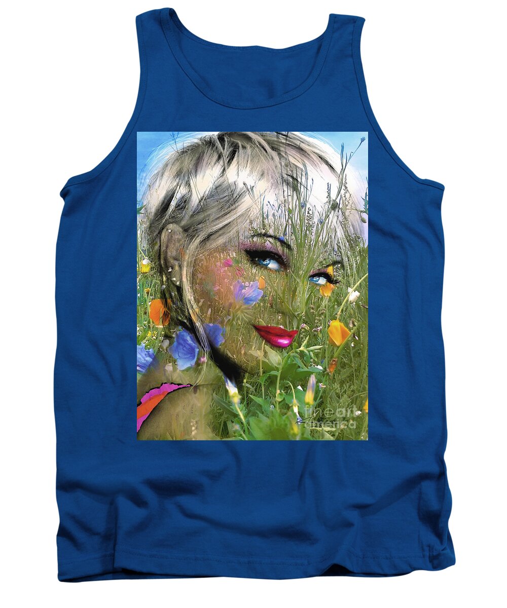 Painting Tank Top featuring the painting Summer 1 by Angie Braun