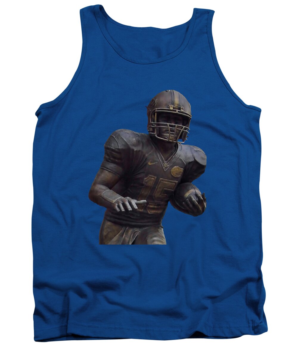 Tebow Tank Top featuring the photograph Tebow Transparent For Customization by D Hackett