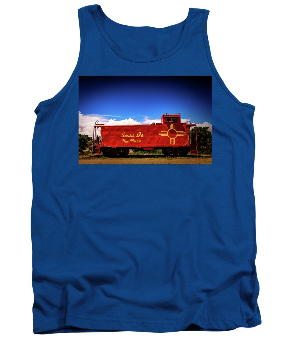 Caboose Tank Top featuring the photograph The Red Caboose by Paul LeSage