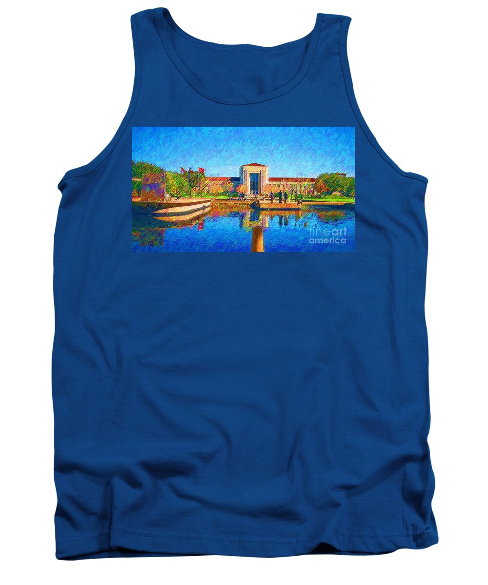 University Of Houston Tank Top featuring the painting University of Houston by DJ Fessenden