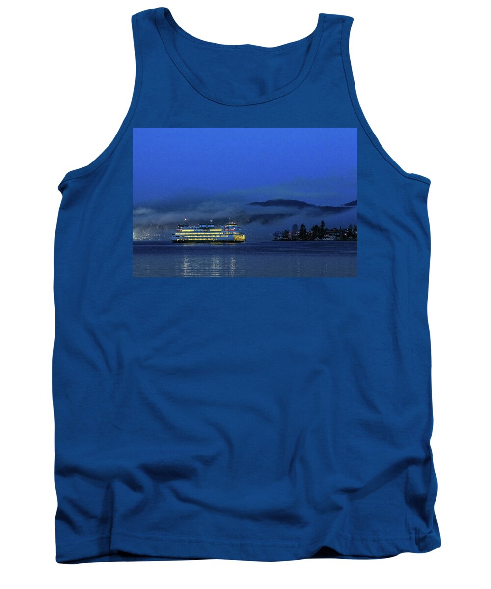 Washington State Ferry Tank Top featuring the photograph Washington State Ferry Hyak by E Faithe Lester