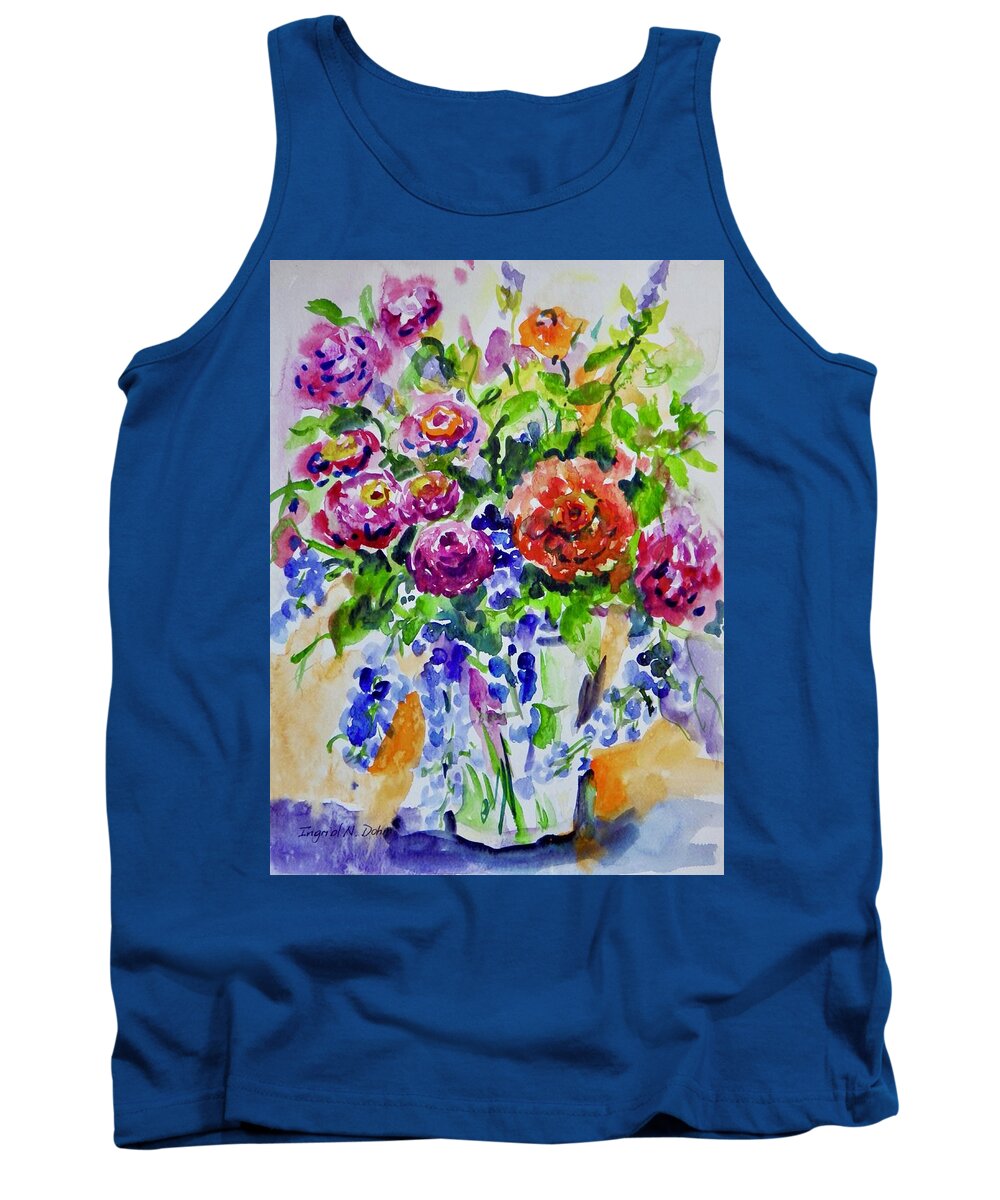  Tank Top featuring the painting Watercolor Series No. 240 by Ingrid Dohm