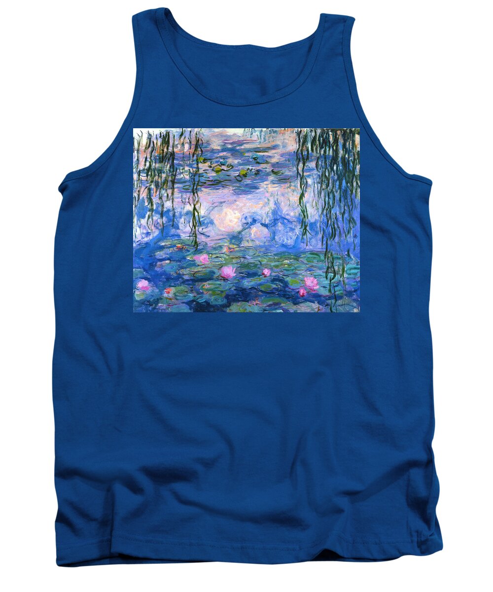 Landscape Tank Top featuring the painting WaterLilies 1919 by Pam Neilands