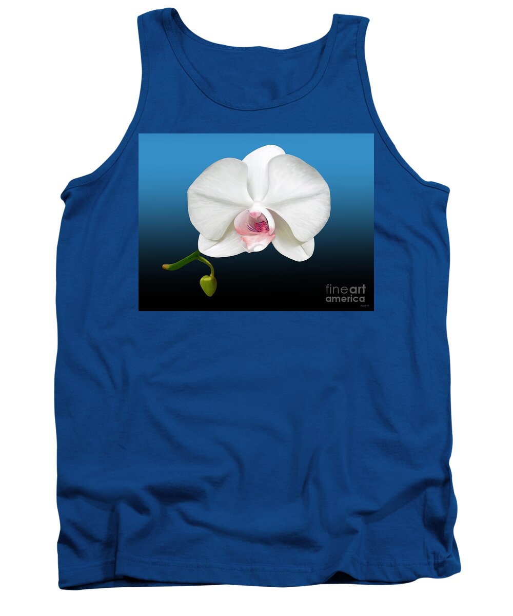 Orchid Tank Top featuring the digital art White Orchid by Rand Herron
