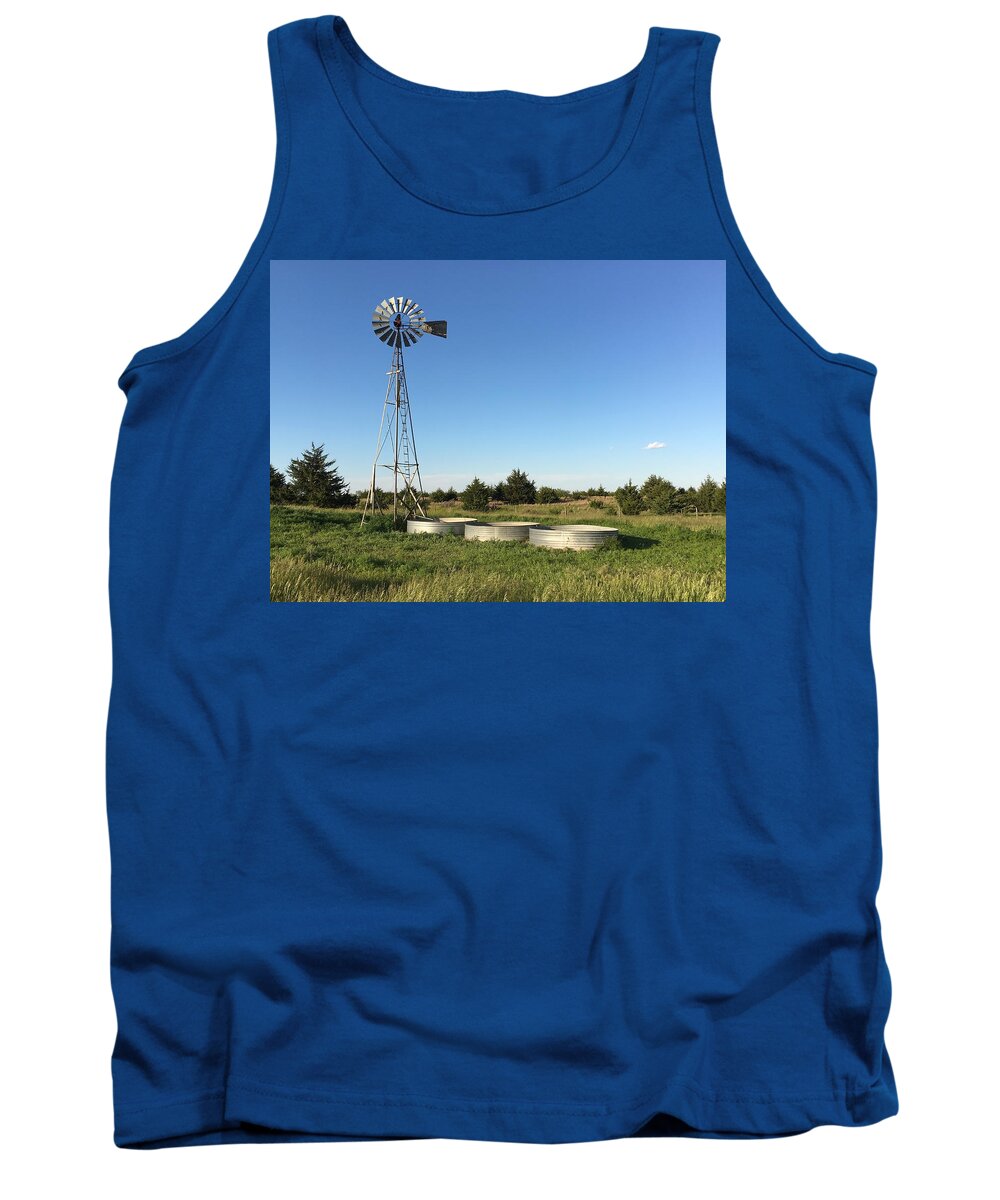 Windmill Tank Top featuring the photograph Spring Windmill by Kyle Mock