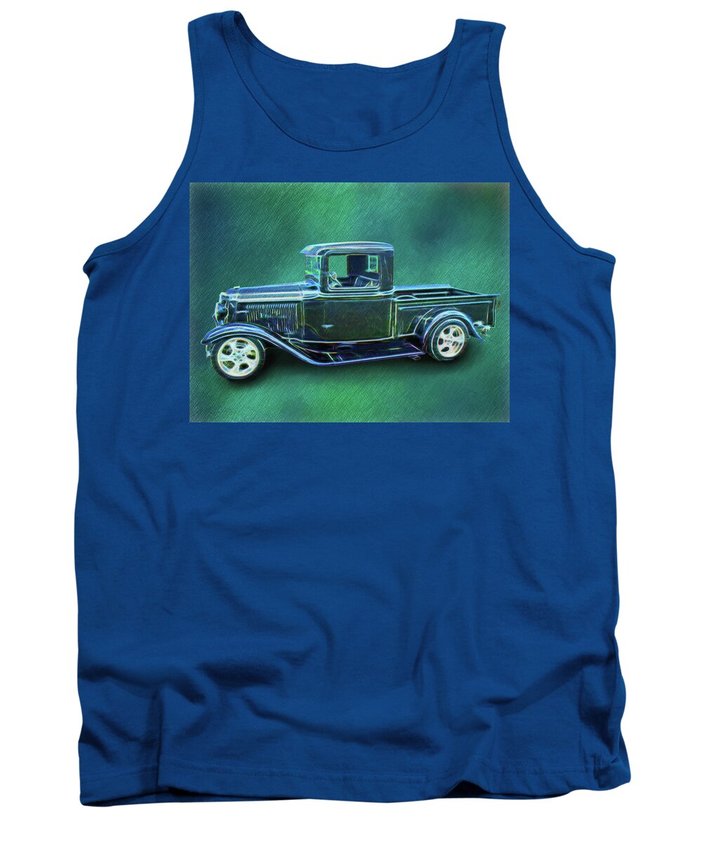 1934 Ford Tank Top featuring the digital art 1934 Ford Pickup by Rick Wicker