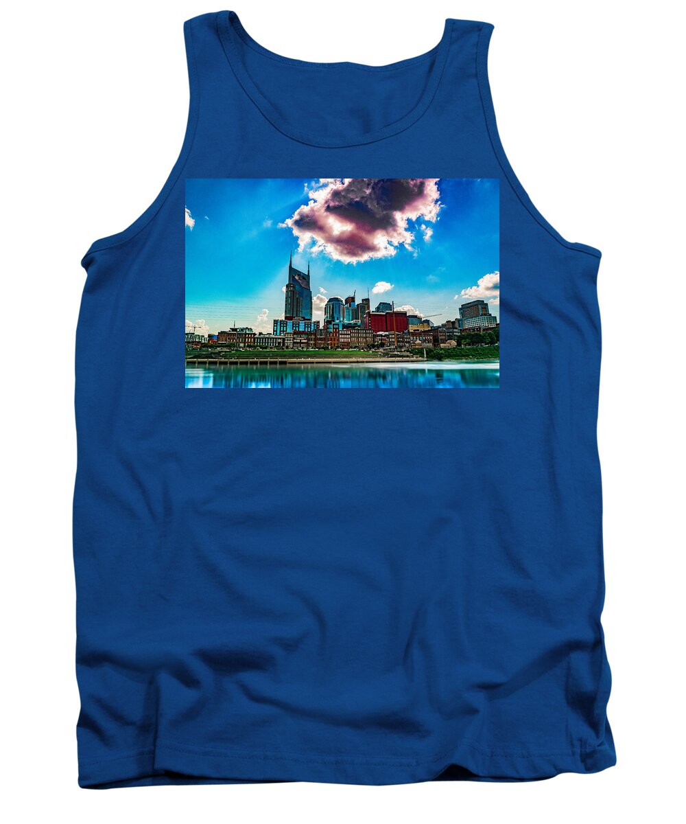 Nashville Tank Top featuring the photograph 2017 Nashville Tennessee Skyline by Dave Morgan
