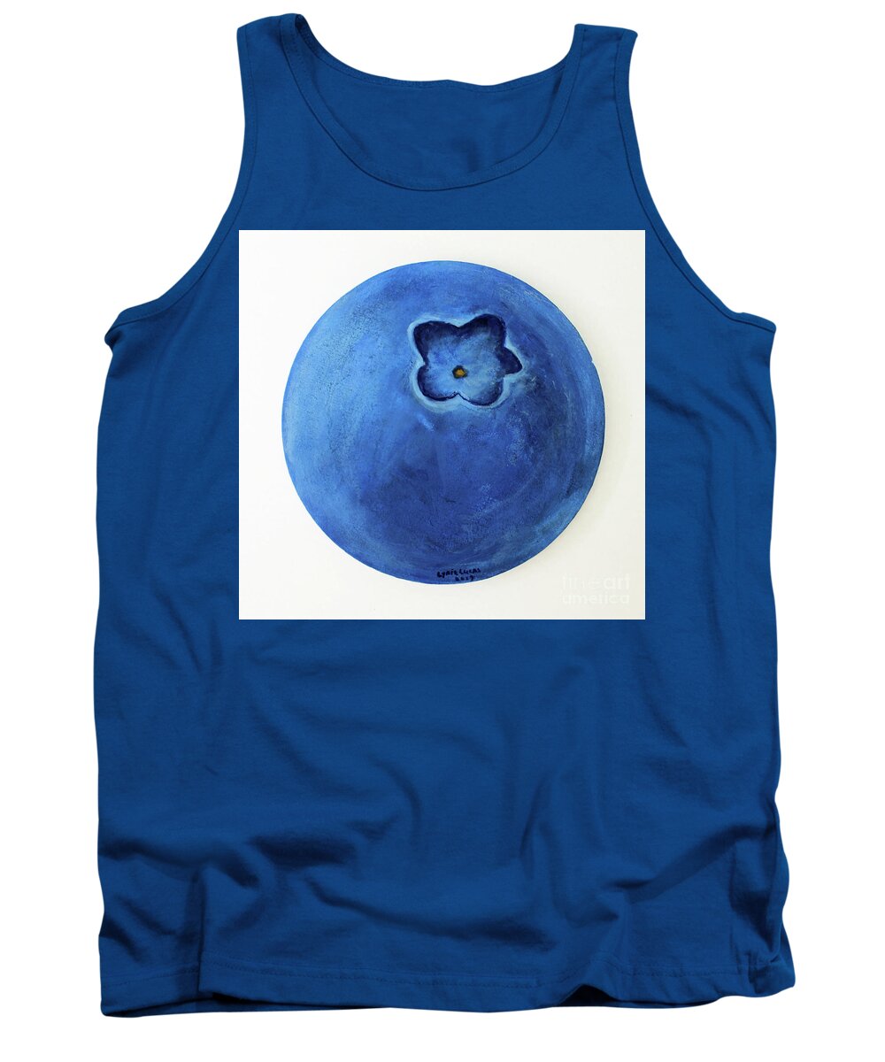 Impressionism Tank Top featuring the painting Blueberry by Lyric Lucas