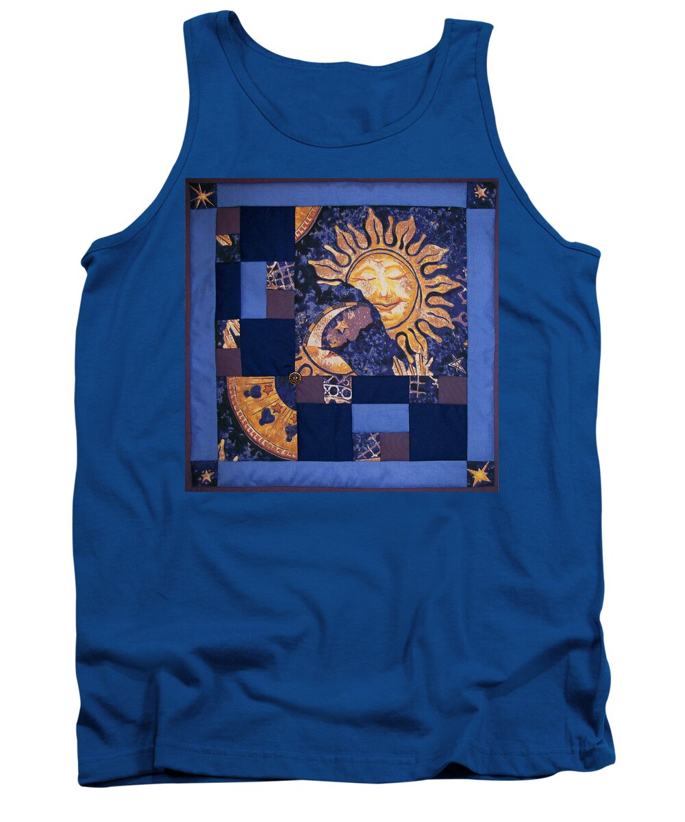 Sun Tank Top featuring the tapestry - textile Celestial Slumber by Pam Geisel