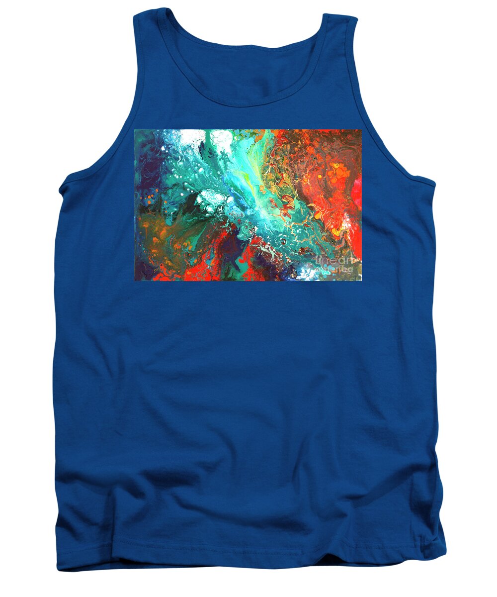 Fluid Tank Top featuring the painting Coastal Migration by Sally Trace