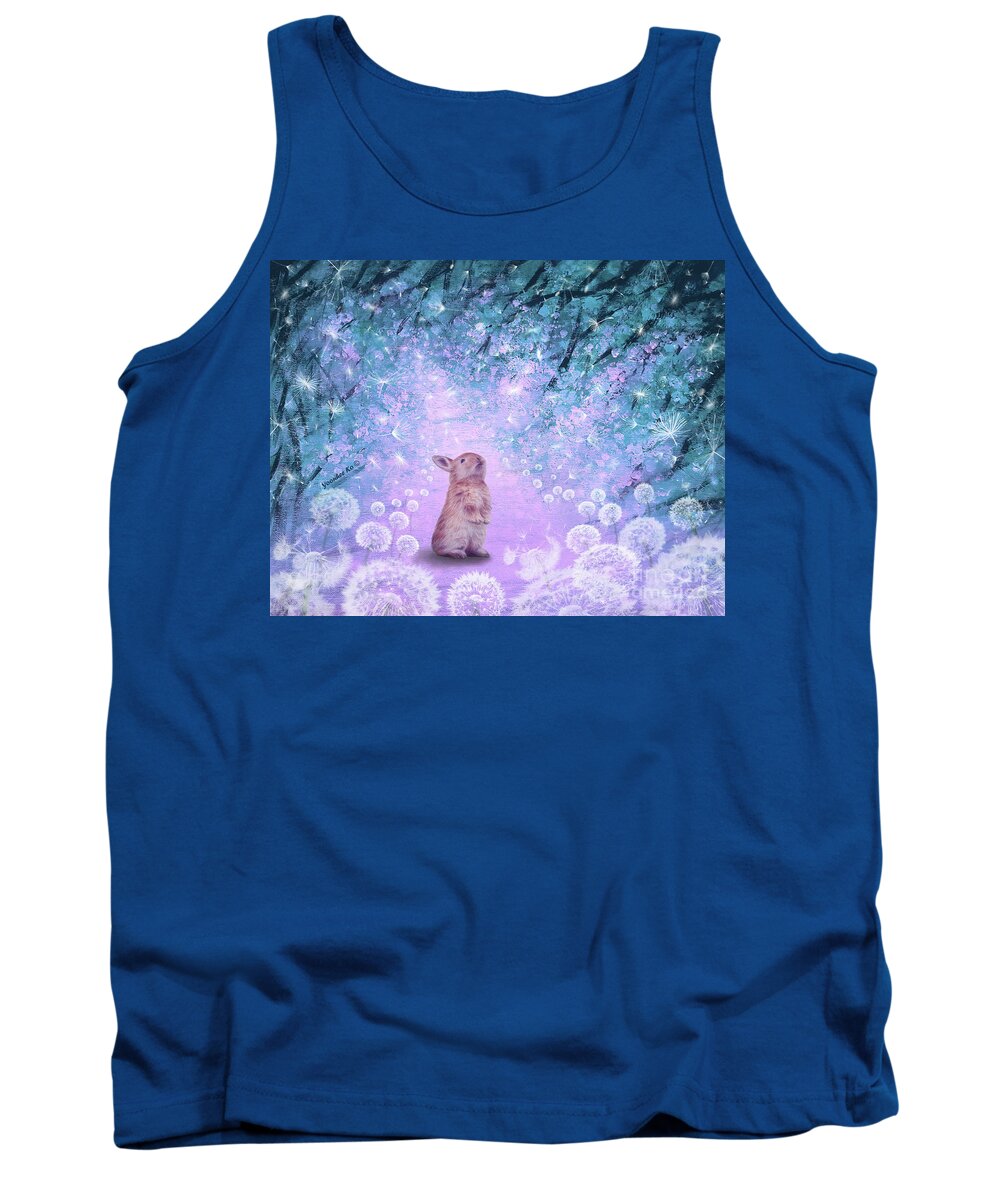 Bunny Tank Top featuring the painting Dream to Wonder by Yoonhee Ko