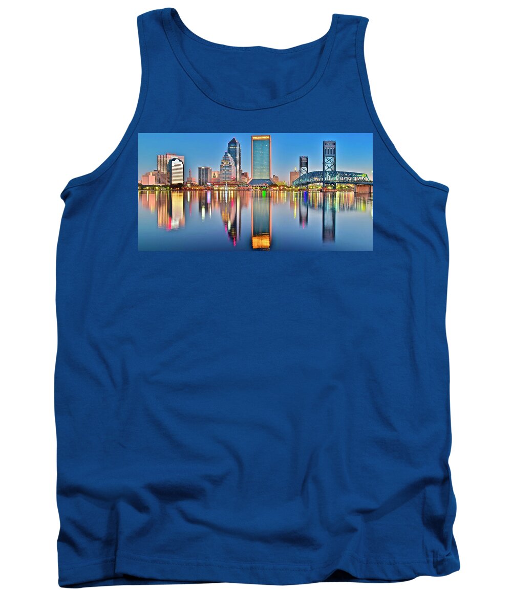 Jacksonville Tank Top featuring the photograph Jacksonville Reflecting by Frozen in Time Fine Art Photography