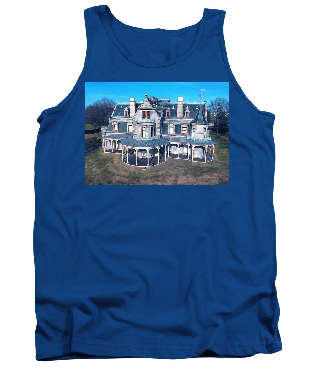 Chateau Tank Top featuring the photograph Lockwood Mathews Mansion by Aleksander Rotner