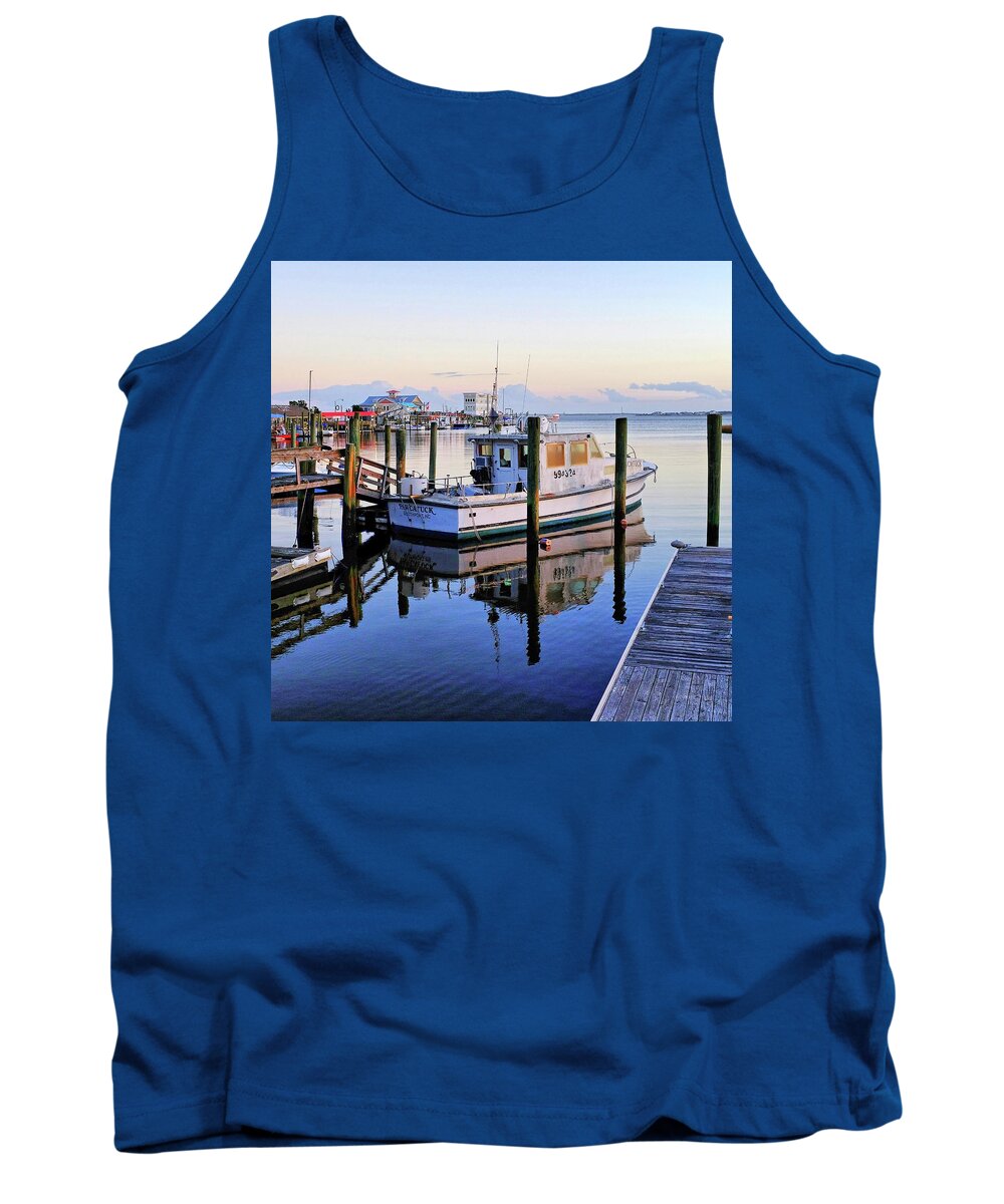 Boat Tank Top featuring the photograph Pawcatuck by Don Margulis