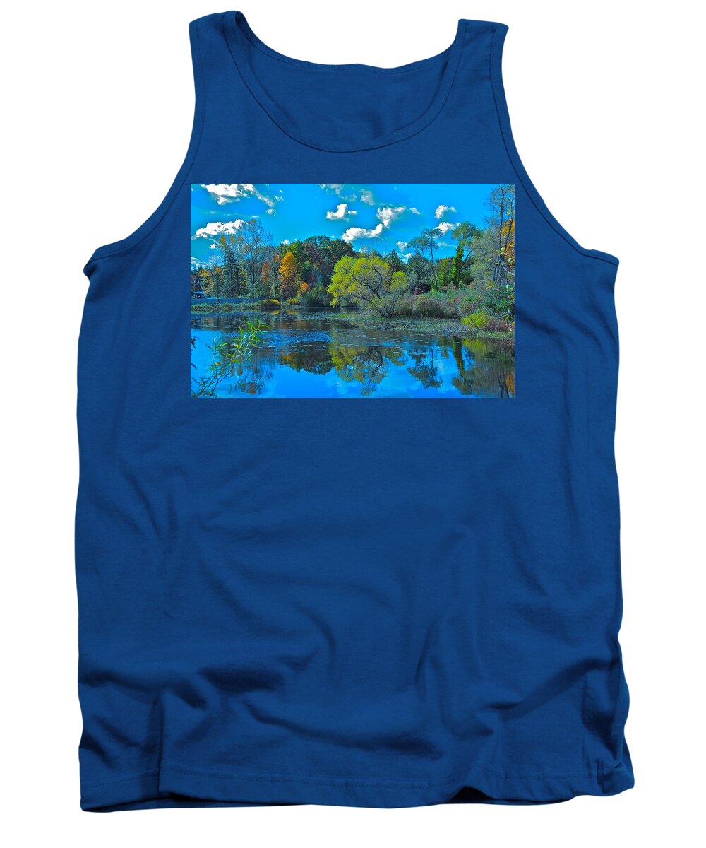 Landscape Tank Top featuring the photograph Feeling Blue by Marty Klar