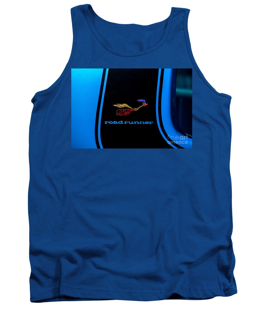 Roadrunner Tank Top featuring the photograph Plymouth Roadrunner Decal by Anthony Sacco