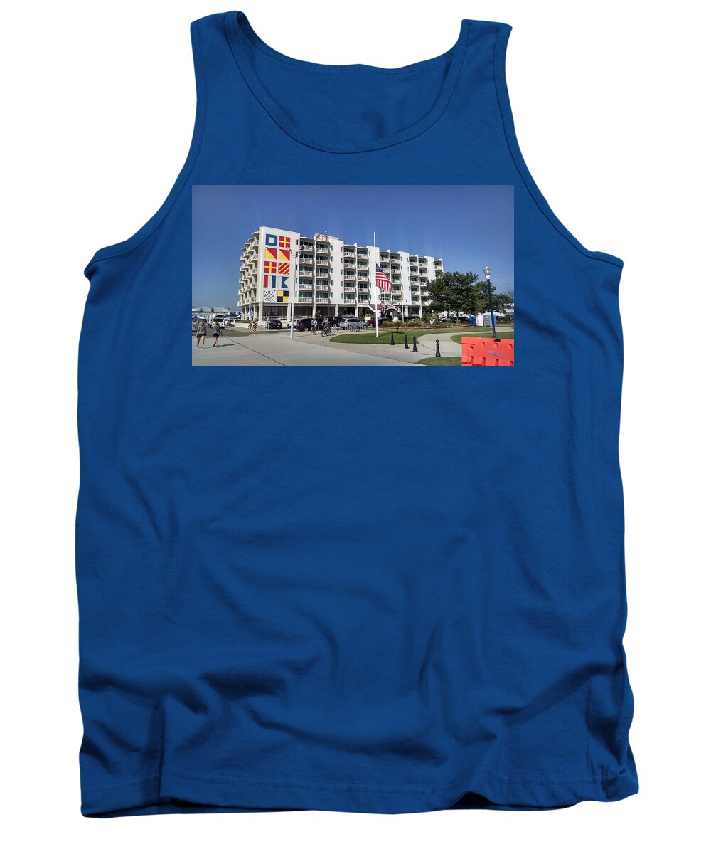 Port Royal Tank Top featuring the photograph Port Royal Hotel Wildwood NJ 2019 by Christopher Lotito