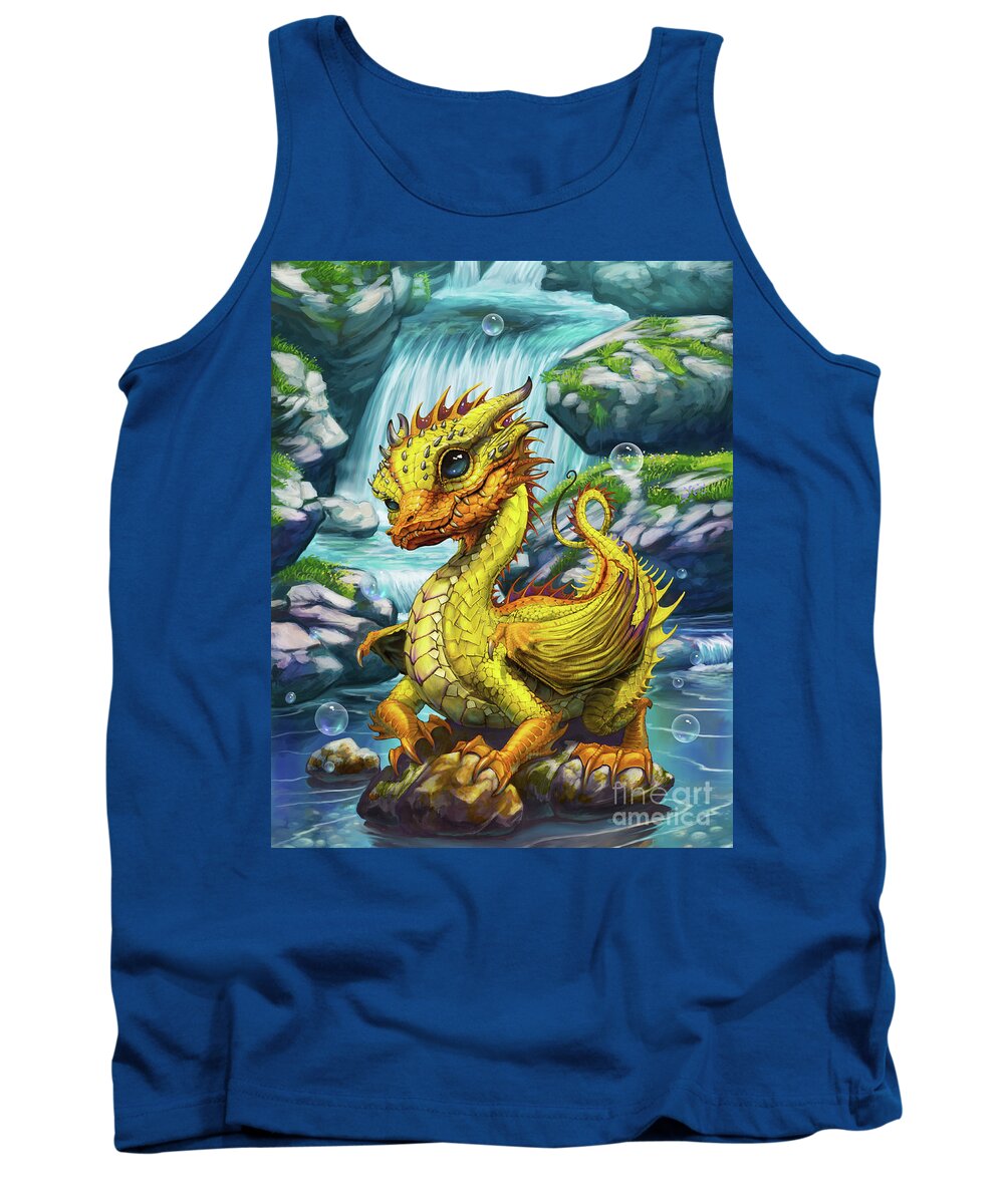 Rubber Ducky Tank Top featuring the digital art Rubber Ducky Dragon by Stanley Morrison