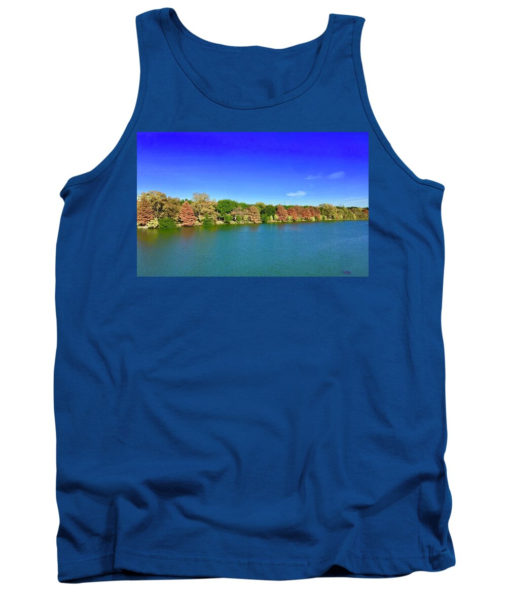 Fall Tank Top featuring the photograph Fall Colors@Lady Bird Lake, Austin,TX by Bnte Creations