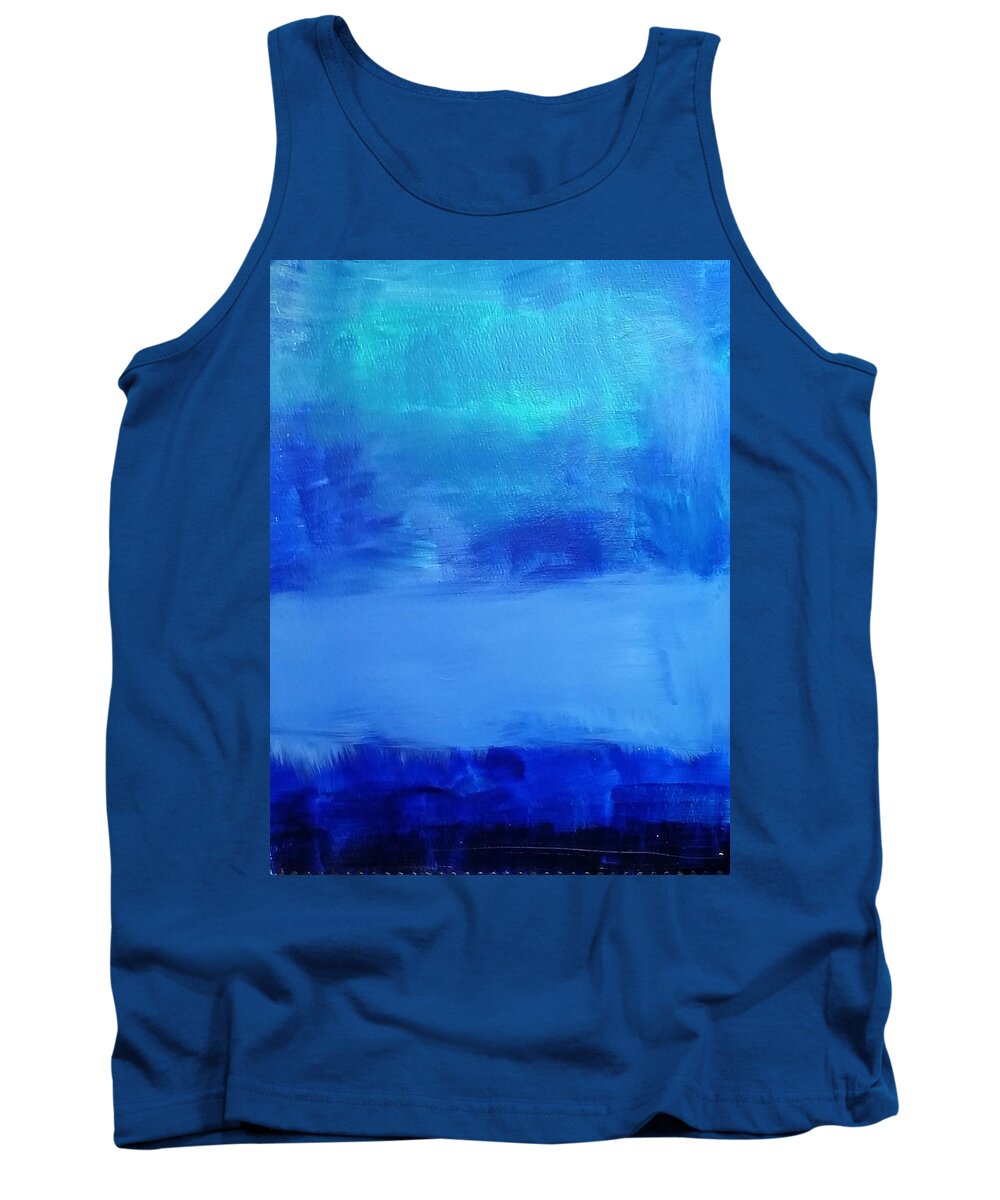 Contemporary Tank Top featuring the painting Dusk #1 by Linette Childs