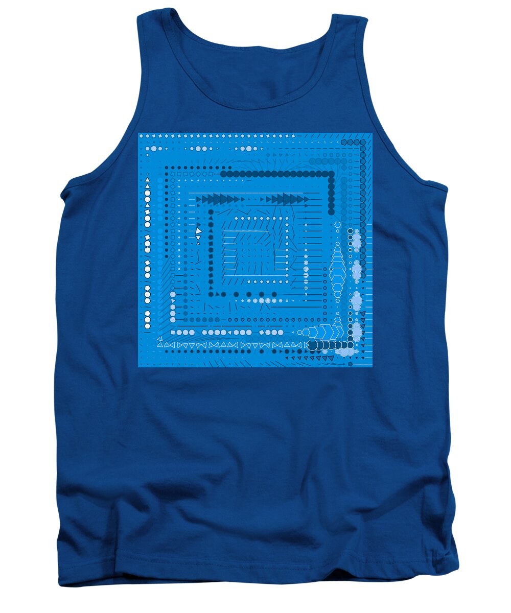 Abstract Tank Top featuring the digital art Pattern 10 #1 by Marko Sabotin