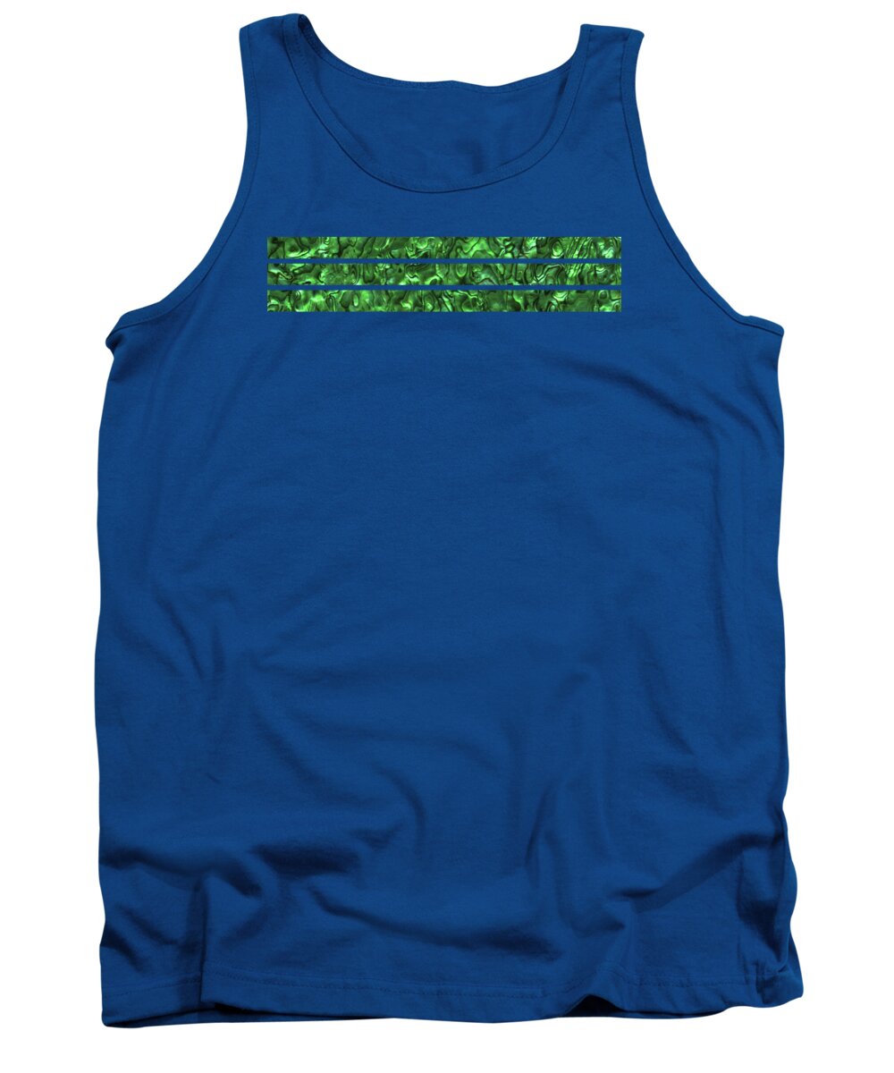 Abalone Tank Top featuring the photograph Abalone Shell -aka- Paua Shell - Green Tint by Eclectic at Heart