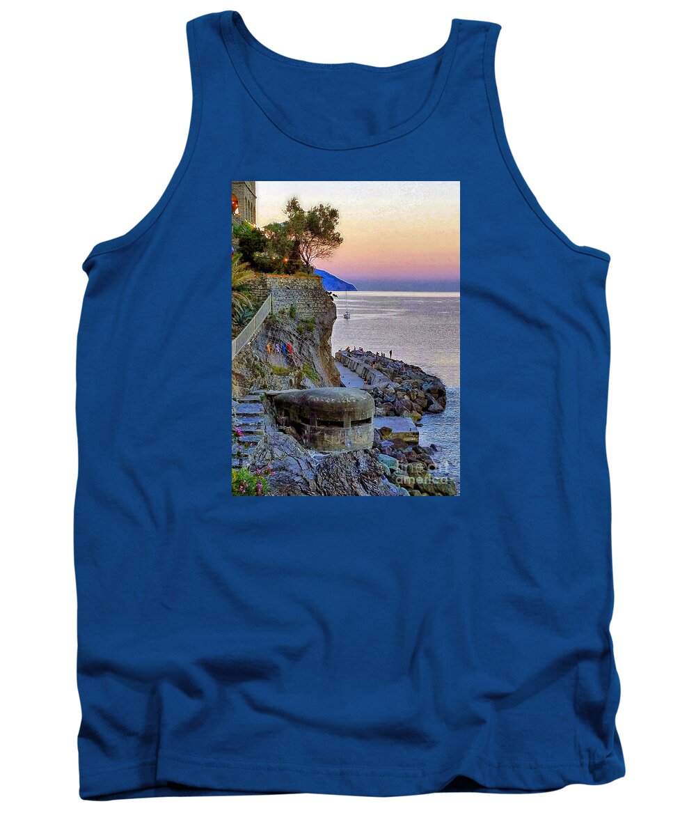 Monterosso Al Mare Tank Top featuring the photograph Afternoon Reverie on the Riviera by Sea Change Vibes