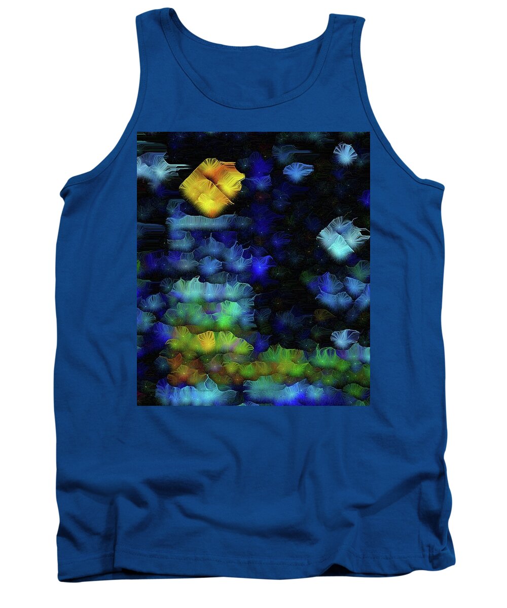 Stars Tank Top featuring the painting Another Starry Starry Vincent Van Gogh Social Distance Night Number 1 by Aberjhani