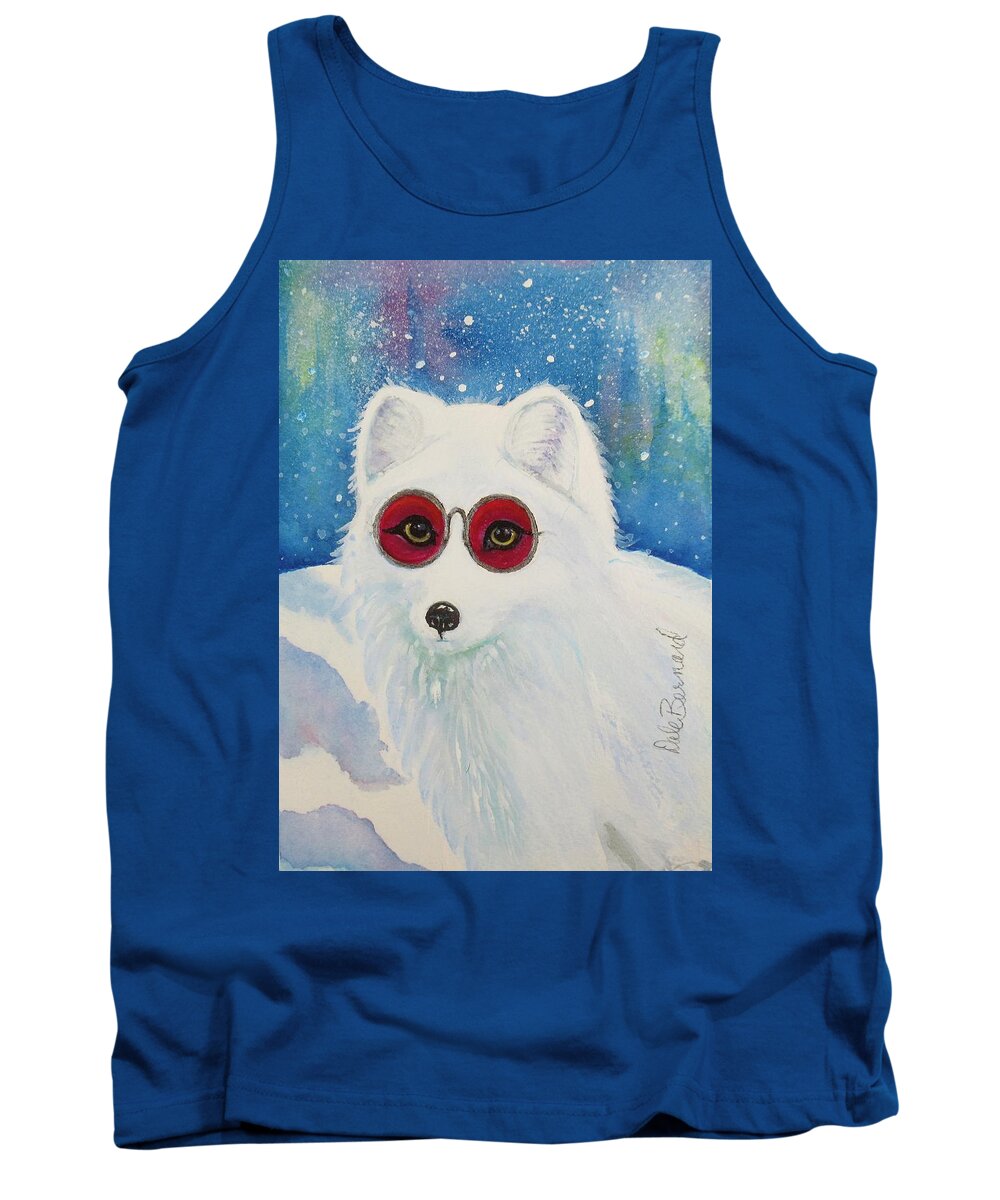 Antartica Tank Top featuring the painting Arti, The Cool Fox by Dale Bernard