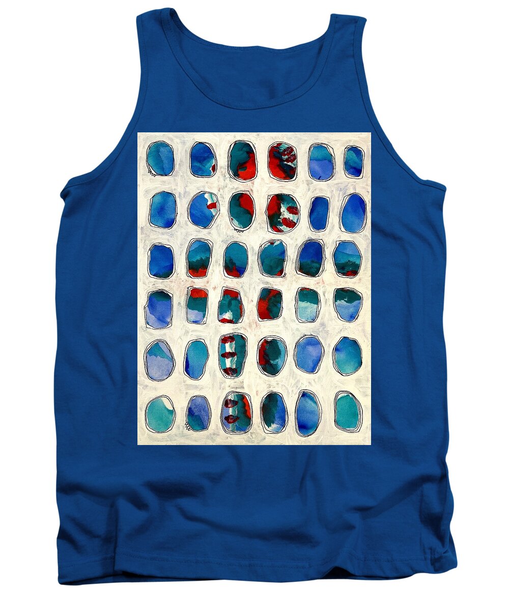 Blue Tank Top featuring the painting Blue by Tanja Leuenberger