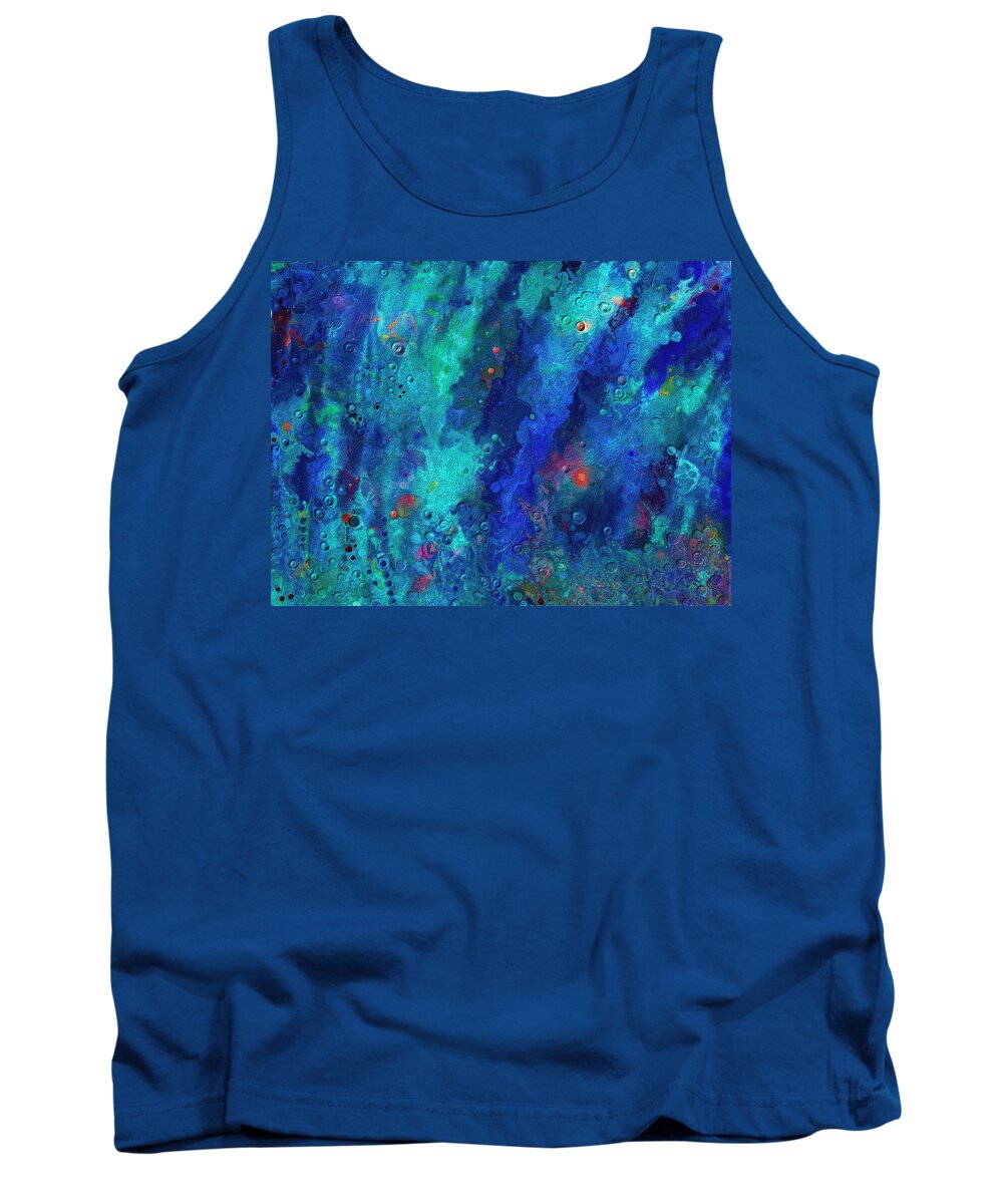 Abstract Tank Top featuring the digital art Depths of the Sea by Sandra Selle Rodriguez