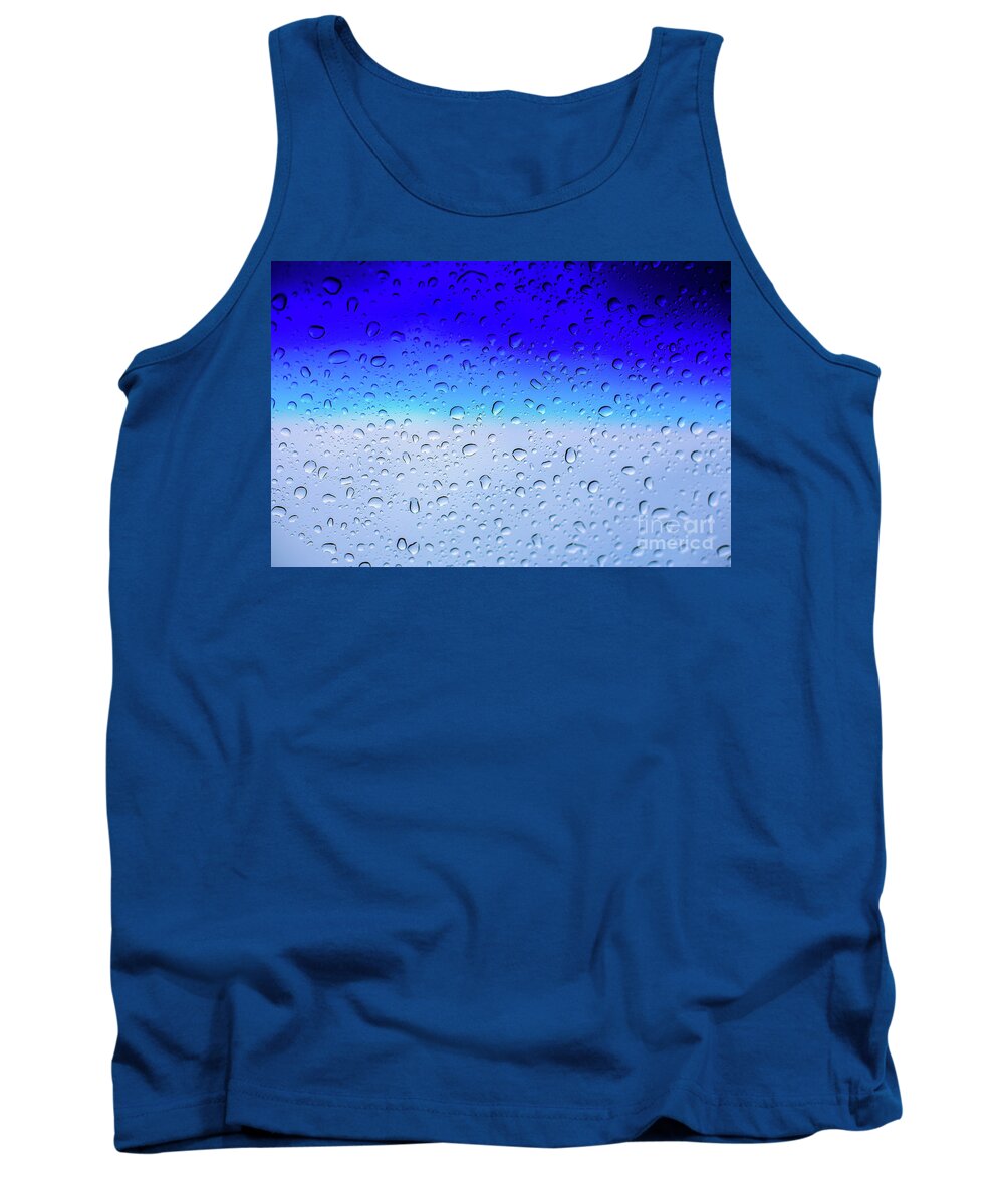 Blue Tank Top featuring the photograph Drops by Mina Isaac